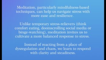 Centru calm: îmbrățișarea meditației pentru ameliorarea stresului